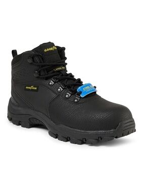 Goodyear Ontario Mens Steel Toe Safety Boots Non-Slip Garage Work Welding Black
